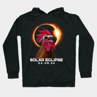 Celestial Chicken Eclipse: Trendy Tee for Backyard Chicken Keepers Hoodie